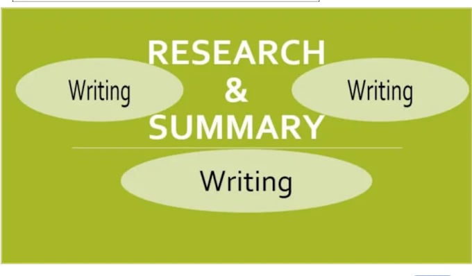 Gig Preview - Write research, summary, paper, article and synopsis work