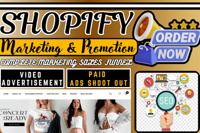 Bestseller - do shopify ecommerce marketing facebook ads boost traffic sales video promotion