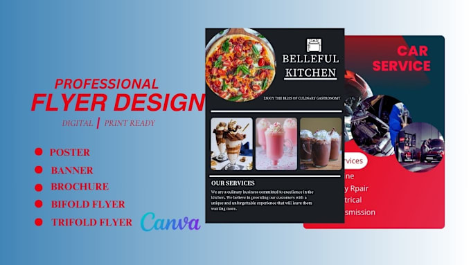 Bestseller - design canva bifold trifold, flyer, poster, banner, and brochure