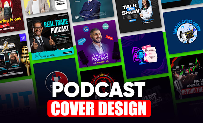 Gig Preview - Do professional podcast cover art and podcast logo design, event flyers artwork