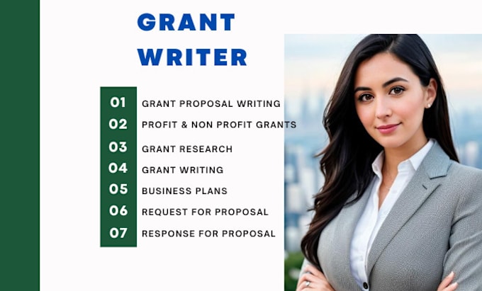 Gig Preview - Do research, grant proposal writing, grant writing, business plans and grant