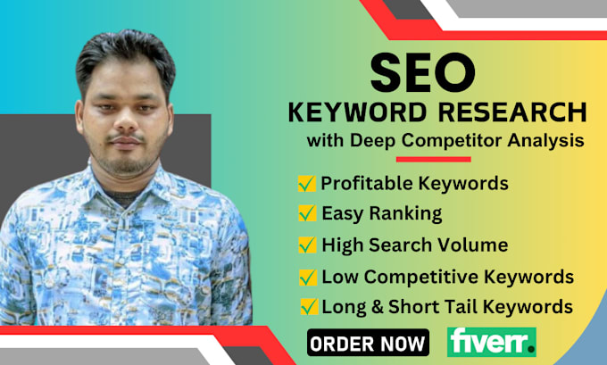 Gig Preview - Provide SEO keyword search with competitor analysis for your website