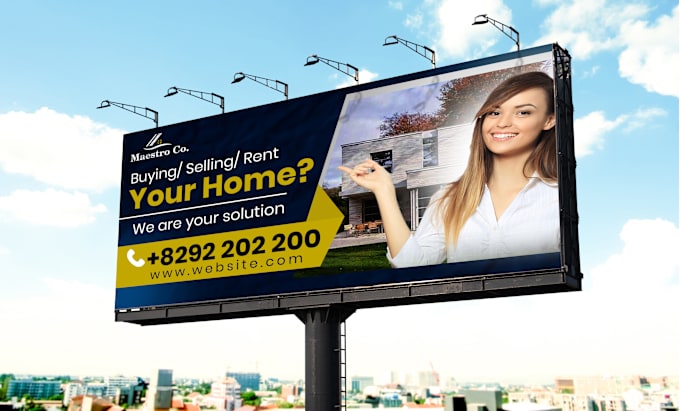 Gig Preview - Create billboard sign board yard sign signage outdoor roll up banner ads design