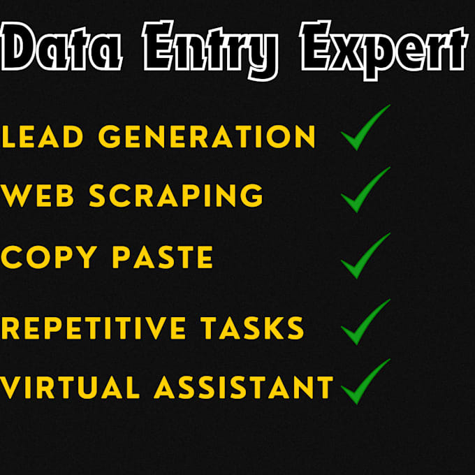 Gig Preview - Be your virtual assistant for data entry, web research, admin tasks and more