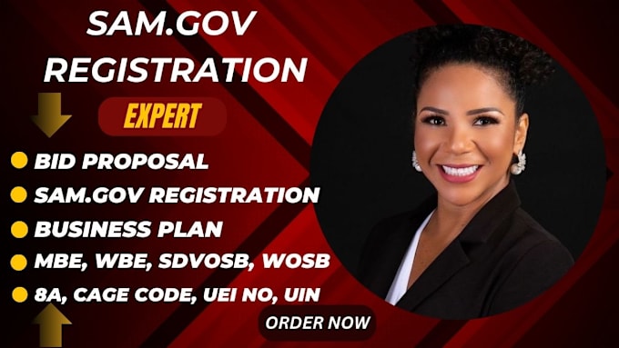 Gig Preview - Register you on samgov, get cage code, uei, obtain wbe, sbe, 8a certification