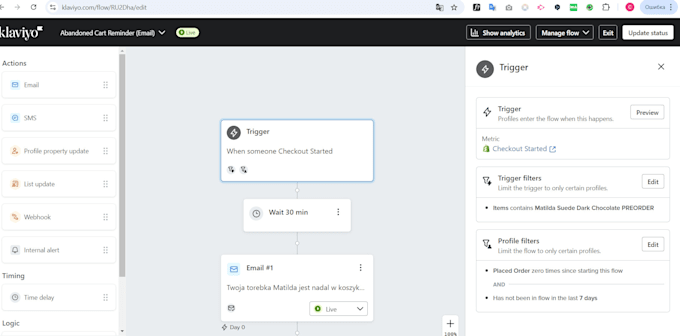 Gig Preview - Automate abandoned cart single product