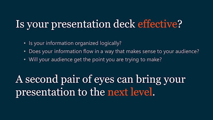 Bestseller - review your presentation slides to ensure flow clarity and effectiveness