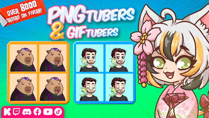 Gig Preview - Make a pngtuber or giftuber for your stream or videos