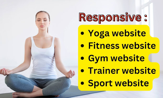 Gig Preview - Design responsive fitness, gym, yoga, sports, personal trainer website