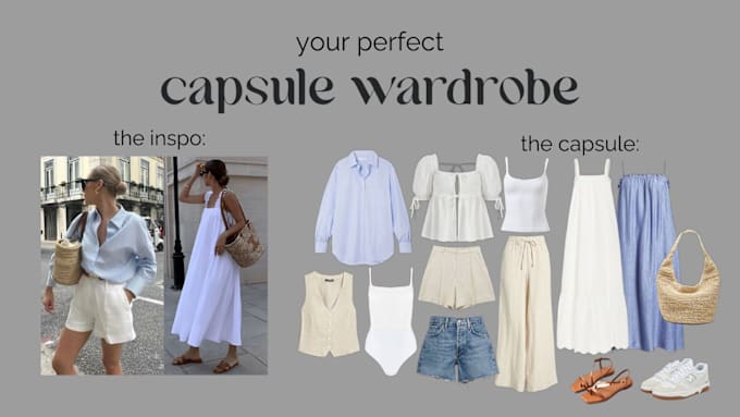 Gig Preview - Create custom capsule wardrobes tailored to your budget