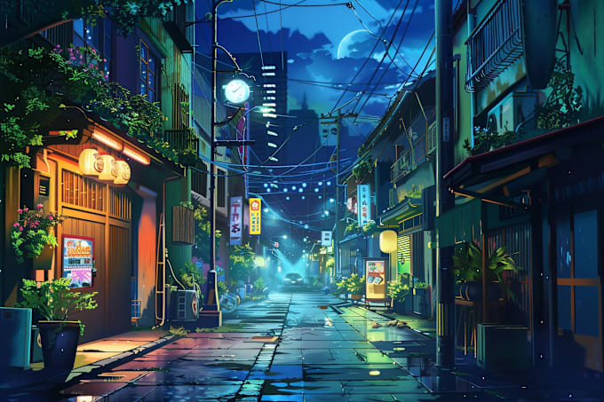 Bestseller - draw anime background, game, visual novel, environment, landscape