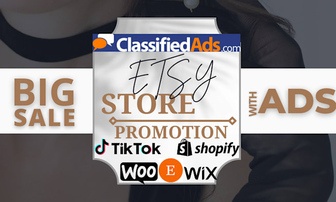 Gig Preview - Do tiktok ads etsy seo to boost sales to your shopify store wordpress ecommerce