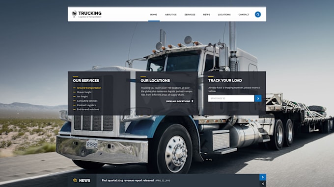 Gig Preview - Design logistics website fright broker transport, trucking website