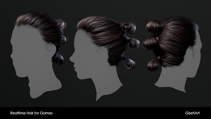 Gig Preview - Do professional realtime 3d hair creation for games