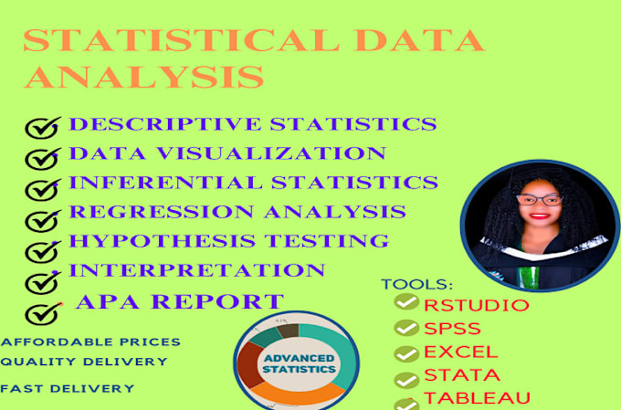 Gig Preview - Do any statistical task using rstudio, spss, stata ,excel and write a report