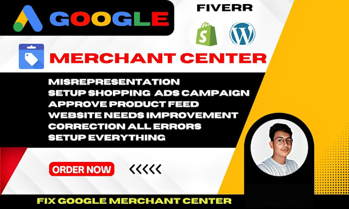 Gig Preview - Fix and approved your google merchant center suspension issue