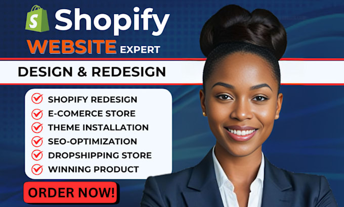 Gig Preview - Shopify website redesign shopify website redesign shopify website design