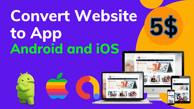 Gig Preview - Convert website to app admob,push notify,splash integart