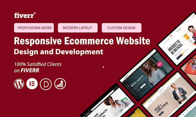 Gig Preview - Do responsive ecommerce website design and online store development