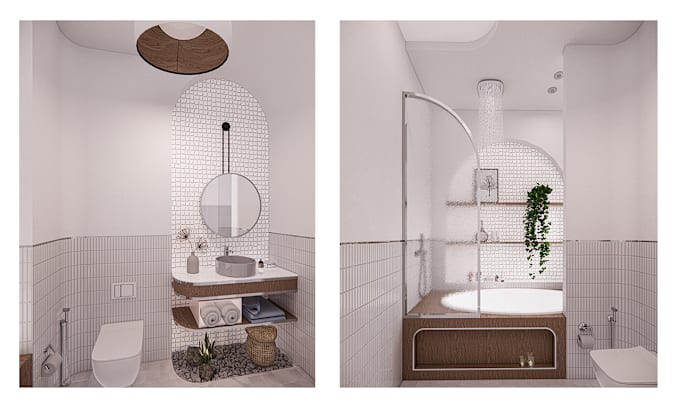 Gig Preview - Design bathroom in 3d and create renders