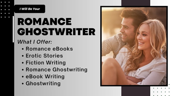 Gig Preview - Be your romance book ghostwriter, fiction writer, erotic story or ebook writing