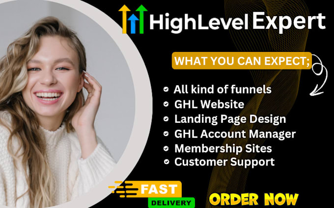 Gig Preview - Build gohighlevel website, gohighlevel sales funnel, gohighlevel landing page