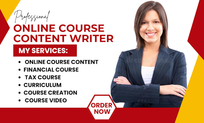 Gig Preview - Create online course content, financial course, tax course, ppt, course video