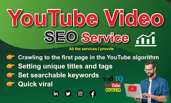 Gig Preview - Do best youtube video SEO with video marketing for you