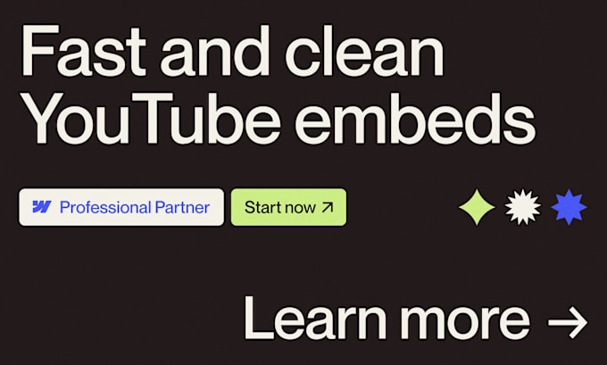 Gig Preview - Implement a fast and clean youtube video embed