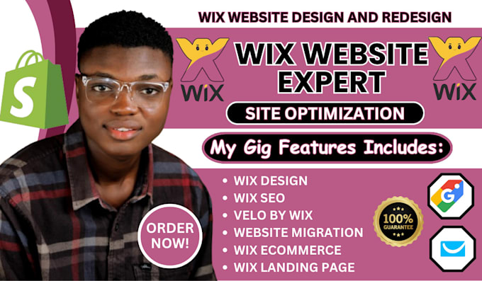 Gig Preview - Build wix website design and redesign wix ecommerce business website godaddy