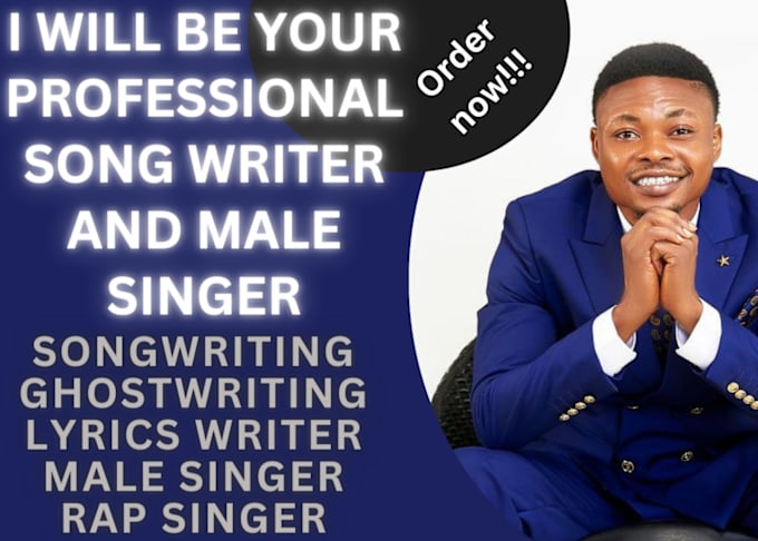 Gig Preview - Be your singer, songwriter and ghostwriter rap lyrics on any beat