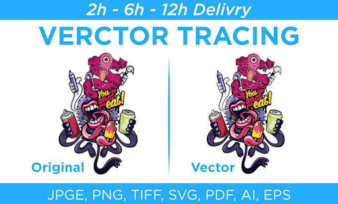 Gig Preview - Do redesign and manual vector tracing, recreate logo, jpg to vector file