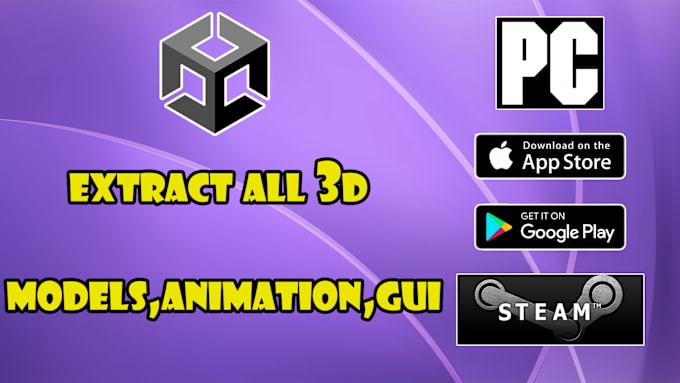 Gig Preview - Extract all 3d models,animation,gui from unity game