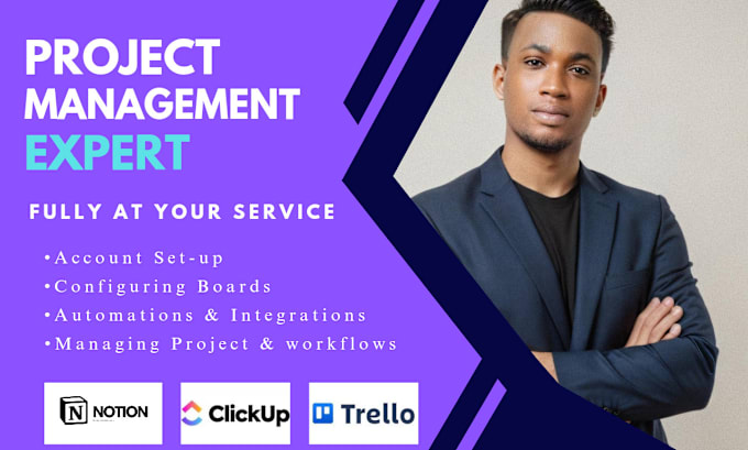 Bestseller - help streamline your project management with notion, clickup, trello