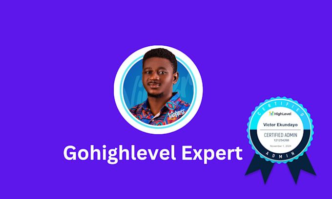 Gig Preview - Set up gohighlevel workflow automation go highlevel funnel ghl website expert