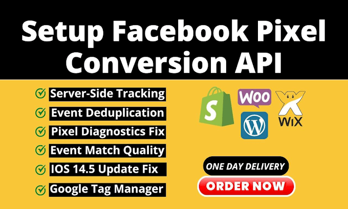 Gig Preview - Setup meta pixel, facebook conversion api, ga4 ecommerce tracking with GTM