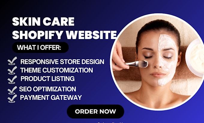 Bestseller - design skin care website cosmetic website spa website beauty shopify website