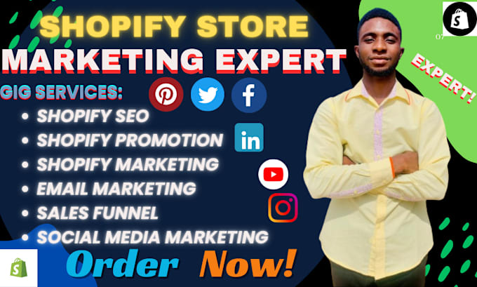 Gig Preview - Do shopify marketing  shopify SEO shopify store dropshipping shopify developer