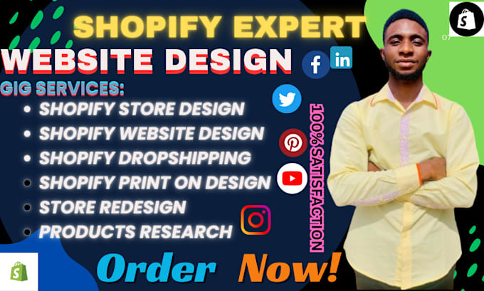 Gig Preview - Do shopify developer shopify design shopify dropshipping shopify website expert