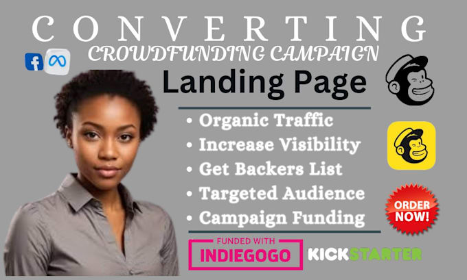 Bestseller - mailchimp pre launch landing page generate crowdfunding fundraising backers list