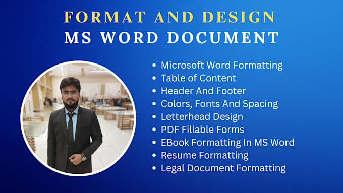 Gig Preview - Fix microsoft word document formatting for you