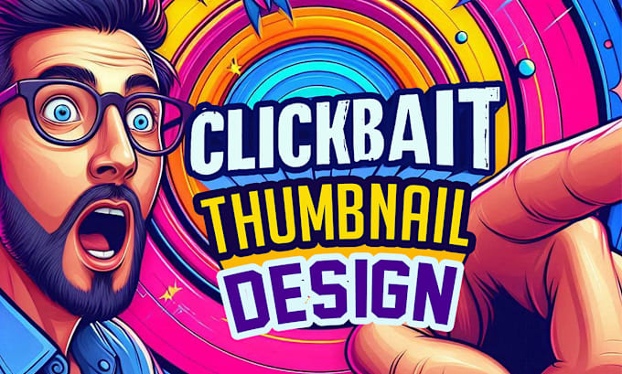 Gig Preview - Design eye catchy clickbait youtube and podcast thumbnail