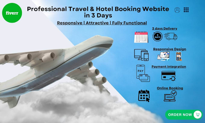 Gig Preview - Build your travel tour and hotel booking website