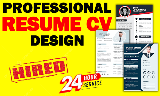 Gig Preview - Design professional resume, modern cv template, in 24 hours