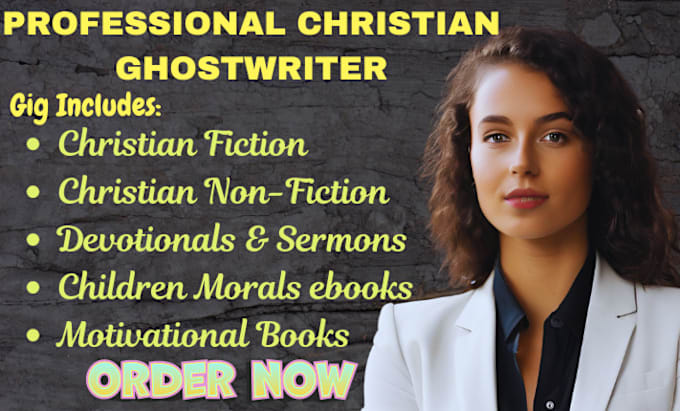 Gig Preview - Ghostwrite christian fiction ebook, christian nonfiction, write christian KDP