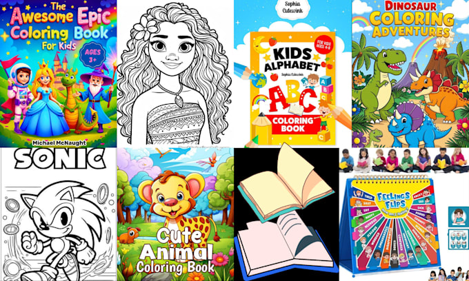 Gig Preview - Design kids coloring book, fun activity books, and creative ppt slides