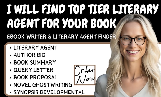 Gig Preview - Write query letter book proposal author bio find literary agent for movie script