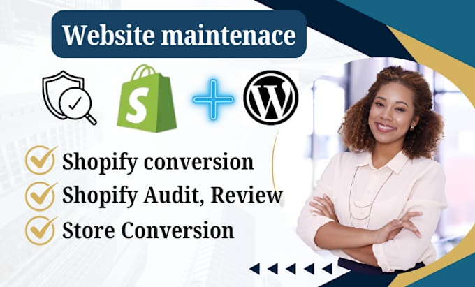 Gig Preview - Do shopify wordpress website audit maintenance review for ecommerce store