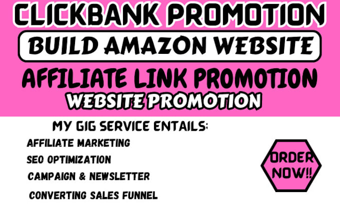 Gig Preview - Build amazon affiliate marketing for clickbank sales funnel