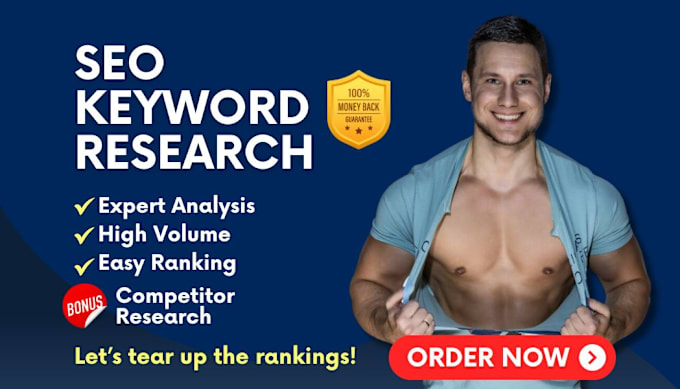 Gig Preview - Conduct SEO keyword research with longtail and competitor analysis